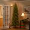 7.5 ft. Pre-lit Feel Real® Hinged Downswept Douglas Fir Slim Artificial Christmas Tree, Dual LED Lights